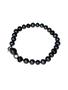 Imagem de Pulseira de 20cm com pérolas negras de 5-8mm e fecho de esfera negra com imã