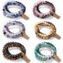 Imagem de Pulseira de Ametista com Contas de Cristal Natural - Design em Várias Camadas