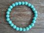 Pulseira de Bolinha Pedra Howlita Turquesa 8mm - Bicudos Acessorios Imagem de Pulseira de Bolinha Pedra Howlita Turquesa 8mm