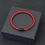 Imagem de Pulseira de Corda de Quilha com Fio Vermelho - Micro Magnético para Casais