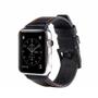 Imagem de Pulseira de Couro Carbon compativel com Apple Watch 45mm 44mm 42mm 49mm