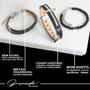 Imagem de Pulseira de Couro Kit 04 Cruz Preto com Fecho Strap Plug Ajustável com Colar Cruz