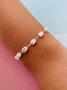 Pulseira de pérolas orgânicas barrocas em Semi Joia Prata 925 Verniz Diamond - Dondocas.Bijus Imagem de Pulseira de pérolas orgânicas barrocas em Semi Joia Prata 925 Verniz Diamond