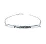 Imagem de Pulseira De Prata Chapa Com 4Cm Escrito Prosperidade
