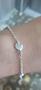 Imagem de Pulseira de Prata com coração de zirconia