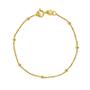 Imagem de Pulseira de Prata Infantil Bolinha Revestida com Ouro 18k 14cm