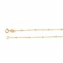Imagem de Pulseira de Prata Infantil Bolinha Revestida com Ouro 18k 14cm