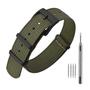 Imagem de Pulseira de relógio ANNEFIT Nylon 22 mm impermeável militar verde militar