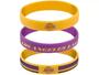 Imagem de Pulseira de Silicone Los Angeles Lakers (Kit C/3 Unidades)