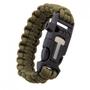 Imagem de Pulseira de Sobrevivência Paracord 550 Tam. M Survival Guepardo Verde com Apito de Emergência