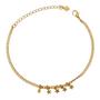 Imagem de Pulseira delicada com Cinco Pingentes de Estrelas Folheada Em Ouro 18K Softjoias