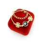 Imagem de Pulseira Feminina 17A22Cm 1Mm Olho Grego Folheada Ouro Pl493