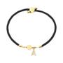 Imagem de Pulseira Feminina Ajustável Com Pavê Cúbico A-Z Inicial Estrela Coração Flor Corda Joia Presente