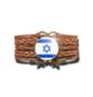 Imagem de Pulseira Feminina Bandeira de Israel Ajustável