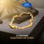 Imagem de pulseira feminina banhada ouro aço inoxidável presente qualidade premium casual social dourada