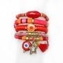 Imagem de Pulseira  Feminina, Cordões Encerados, Pingentes, ZAMAC, ABS  Bijuteria Fina CamargoMarkiori  PX-3723