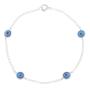 Imagem de Pulseira Feminina Em Prata 925 Com Bolinhas Olho Grego