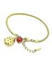 Imagem de Pulseira Fio Alemão Com Pingentes Banho Ouro 18k 433