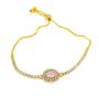 Imagem de Pulseira Folheada a Ouro 18k Modelo Regulagem com Zirconia