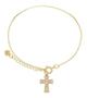 Imagem de Pulseira Folheada Com Pingente Em Cruz Strass