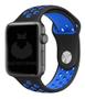 Imagem de Pulseira Furos SM Preto/Azul Compatível Apple Watch 40mm