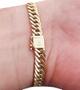 Imagem de Pulseira Groumet Elo Duplo com Fecho Gaveta Masculina 18cm 6.8 grama em Ouro 18k