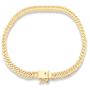 Imagem de Pulseira Groumet Elo Duplo com Fecho Gaveta Masculina 21cm Banhada a Ouro