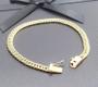 Imagem de Pulseira Groumet Elo Duplo com Fecho Gaveta Masculina 21cm Banhada a Ouro
