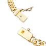 Imagem de Pulseira Groumet Elo Duplo com Fecho Gaveta Masculina 21cm Banhada a Ouro