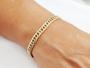 Imagem de Pulseira Groumet Elo Duplo Feminina 17cm 10.0 grama em Ouro 18k