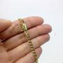 Imagem de Pulseira Grumet 4mm Banhada A Ouro 18k  Fecho Gaveta 20cm E 4mm