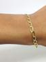 Imagem de Pulseira Grumet Elo Longo Banhada Ouro 18k C/ Fecho Gaveta 5mm 20cm