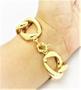 Imagem de Pulseira Grumet Elos Grandes Banho De Ouro 18k 4621