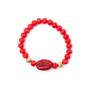 Imagem de Pulseira Iansã Búzios Cristal Vermelho e Silicone