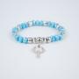 Imagem de Pulseira Iemanjá Azul com Abebê cristal e silicone