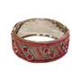 Imagem de Pulseira Indiana Em Metal Prateada Com Rosa (Modelo 4)