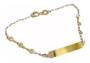 Imagem de Pulseira Infantil Chapinha Baby Com Zirconias Em Ouro 18k