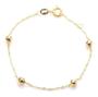 Imagem de Pulseira Infantil de Bolinhas em OUro 18k 750