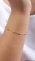 Imagem de Pulseira Infantil em Prata Banhada a Ouro 18K com Bolinhas - 15cm