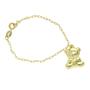 Imagem de Pulseira infantil folheada a ouro com pingente em forma de urso P609