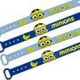 Imagem de Pulseira infantil minions para crianças emborrachada maleável e regulagem 12 unidades 