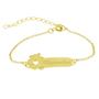 Imagem de Pulseira Infantil Nome Alexandra Banhada Ouro 18K - 1080303