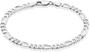 Imagem de Pulseira Italiana Masculina 4Mm Maciça 3 Em 1 Em Prata 925