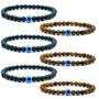 Imagem de Pulseira Lameybrt Natural Stone Agate Elastic Evil Eye 6mm