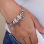 Imagem de Pulseira Life Com 7 Berloques Charme Aço Inoxidável Prata