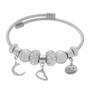 Imagem de Pulseira Life Com 7 Berloques Charme Aço Inoxidável Prata