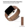 Imagem de Pulseira Magnética BRANCA Elos em Couro Compatível Apple Watch e IWO 42mm, 44mm, 45mm e 49mm