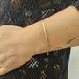 Imagem de Pulseira Malha Fita Laminada Folheado a Ouro 18K