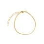 Imagem de Pulseira Malha Fita Laminada Folheado a Ouro 18K