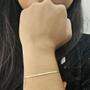 Imagem de Pulseira Malha Fita Laminada Folheado a Ouro 18K